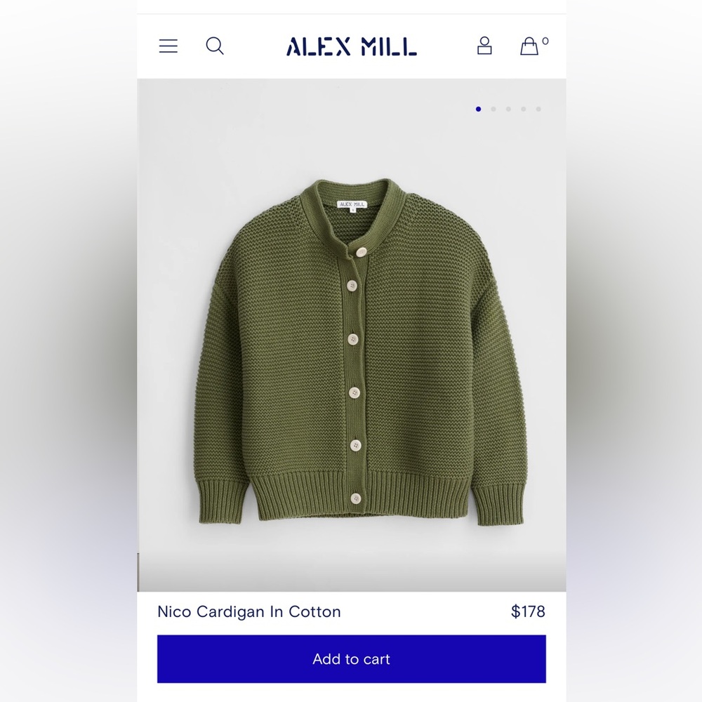 ♥️ ALEX MILL Nico Cardigan